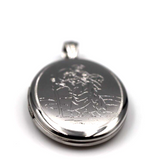 Sterling Silver Oval St Christopher Pendant Locket for 2 pictures - Free Post