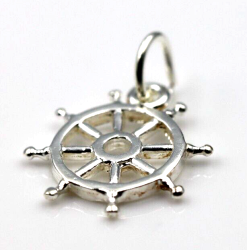 Kaedesigns New Sterling Silver Solid Boat Ships Wheel Pendant / Charm