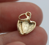 New Genuine Small 9k 9ct Yellow, Rose or White Gold Double Heart Pendant or Charm