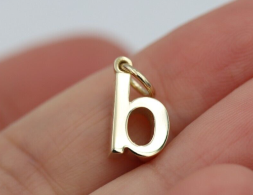 Kaedesigns New Genuine 9kt 9ct Genuine Solid Yellow, Rose or White Gold Initial Pendant b