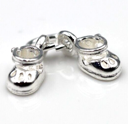 Sterling Silver Sterling Silver Baby Booties Charm / pendant