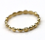 Genuine 9ct 9k Yellow, Rose or White Gold Dress Bobble Dot Band Stacker Ring