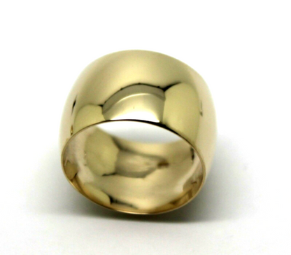 Genuine 12mm 9ct Yellow Gold Full Solid Extra Wide Band Ring Size 13 / Z + 1