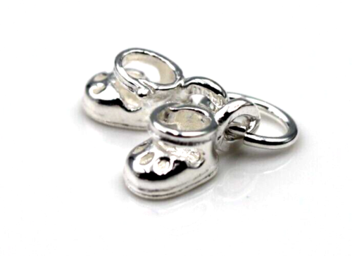 Sterling Silver Sterling Silver Baby Booties Charm / pendant