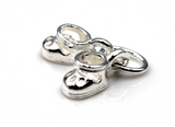 Sterling Silver Sterling Silver Baby Booties Charm / pendant-Free post