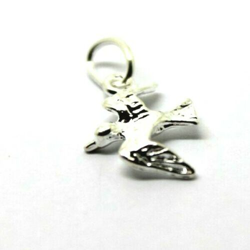 Sterling silver small light weight sterling silver dove charm + jump ring