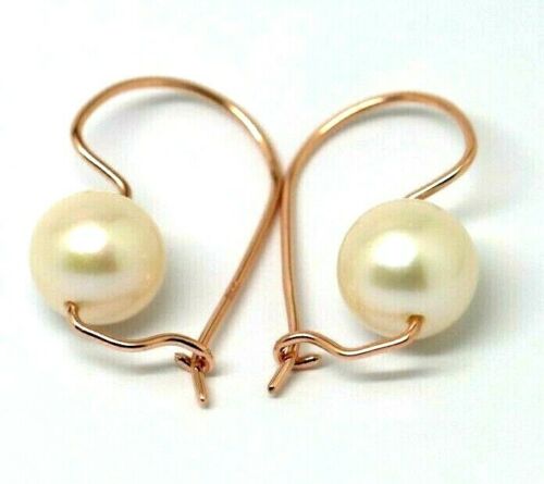 Genuine New 9ct 9k Yellow, Rose or White Gold 10mm White Freshwater Pearl Earrings