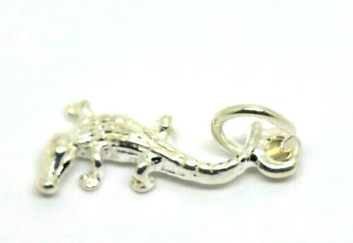 Genuine Sterling Silver 925 Crocodile 3D Pendant Or Charm *Free Post In Oz