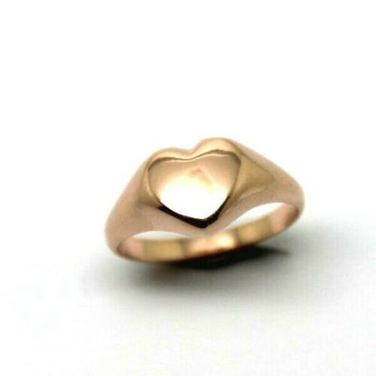 Kaedesigns, New Genuine New Solid 9ct Yellow, Rose or White Gold Heart Signet Ring Size J 1/2