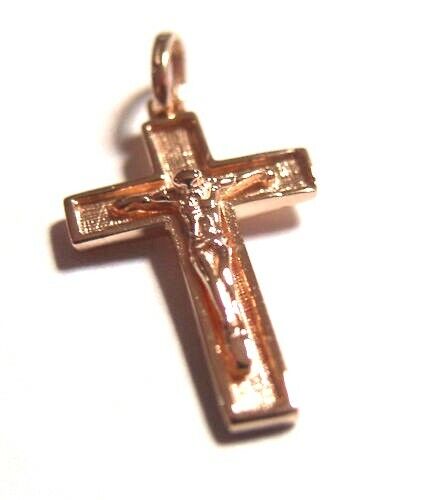 Genuine Small New 9ct 9K 375 Yellow, Rose or White Gold Crucifix Cross Pendant