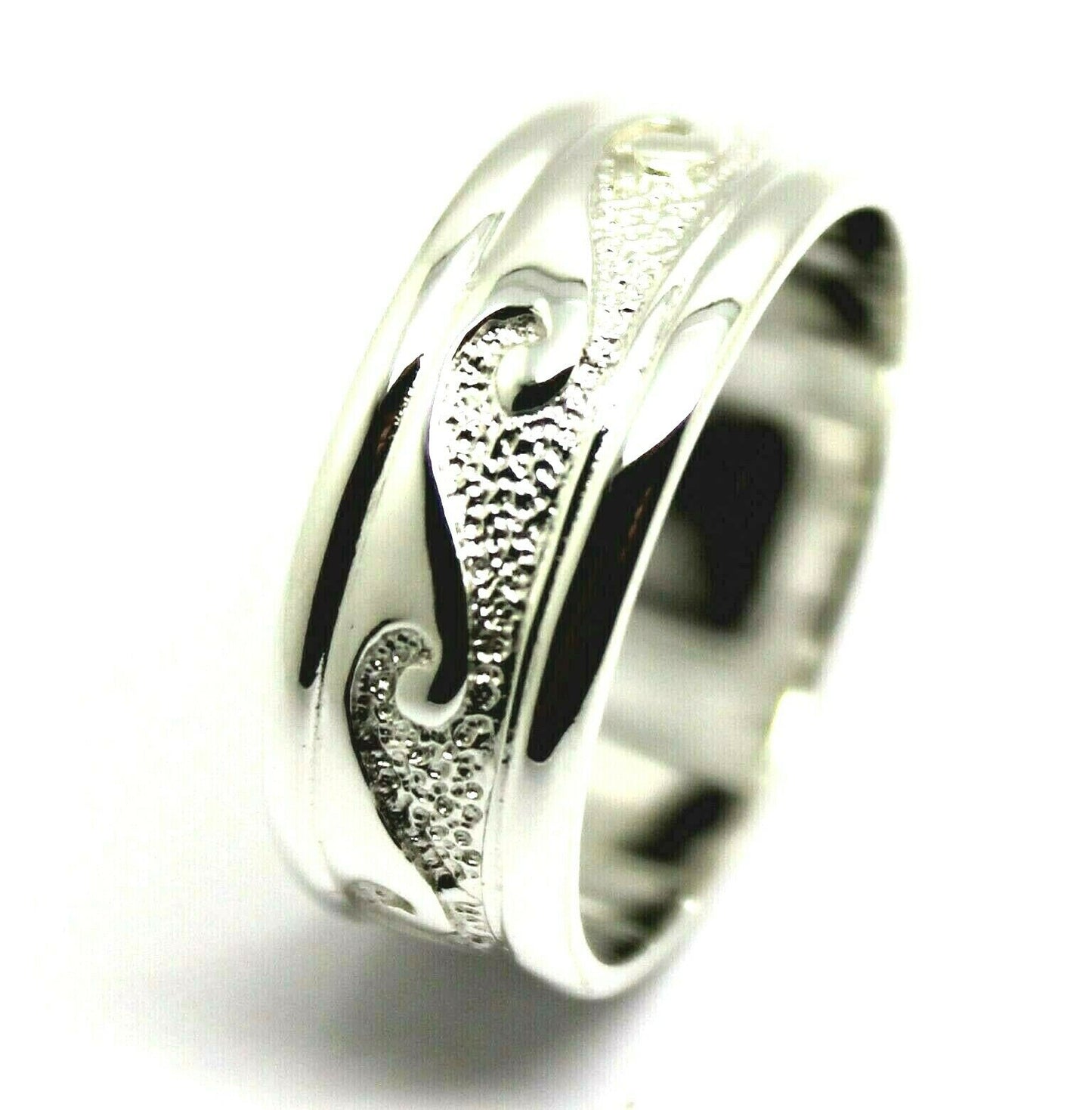 Kaedesigns Genuine Sterling Silver 925 Surf Wave Ring Size I  / 4 1/4