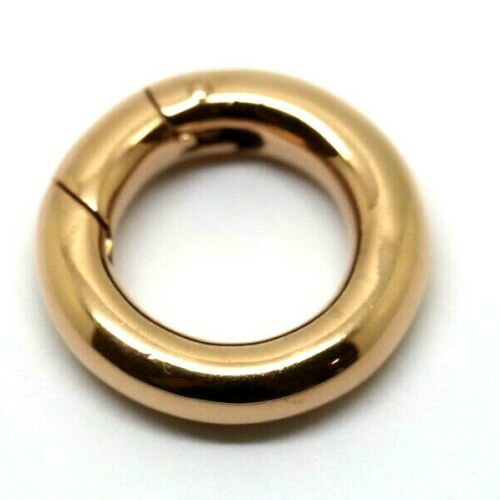 Genuine Sterling Silver 14mm or 17mm Yellow or Rose Gold plated Round Spring