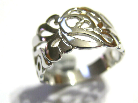 Kaedesigns, New Sterling Silver 925 Wide Flower Filigree Ring 278