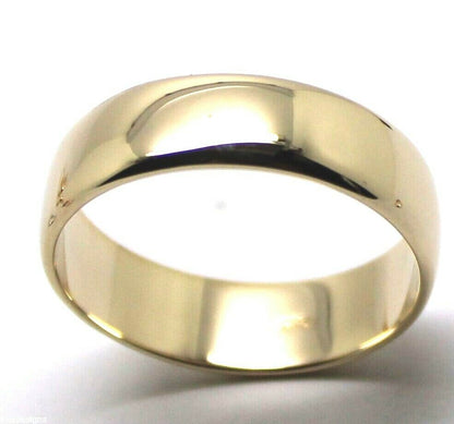 6mm Genuine Solid 9ct 9k Yellow Gold Wedding Band Ring Size N/7 To Z+4/15