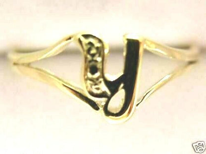 Genuine Delicate 9ct 375 Yellow, Rose or White Gold Initial Ring Y