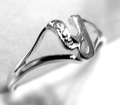 Genuine Delicate 9ct 375 Yellow, Rose or White Gold Initial Ring Y